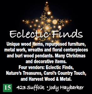 2023 Location 15 Eclectic Finds 2023 Christmas Through Lowell Featured Artist Location 15