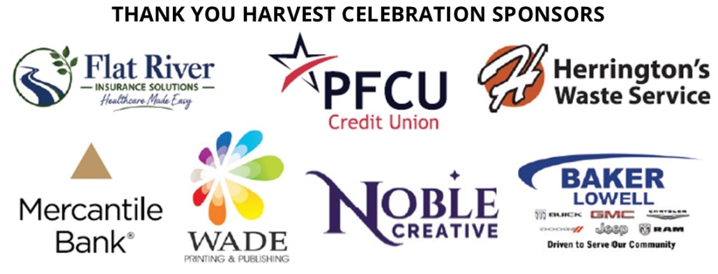 thank you harvest sponsors